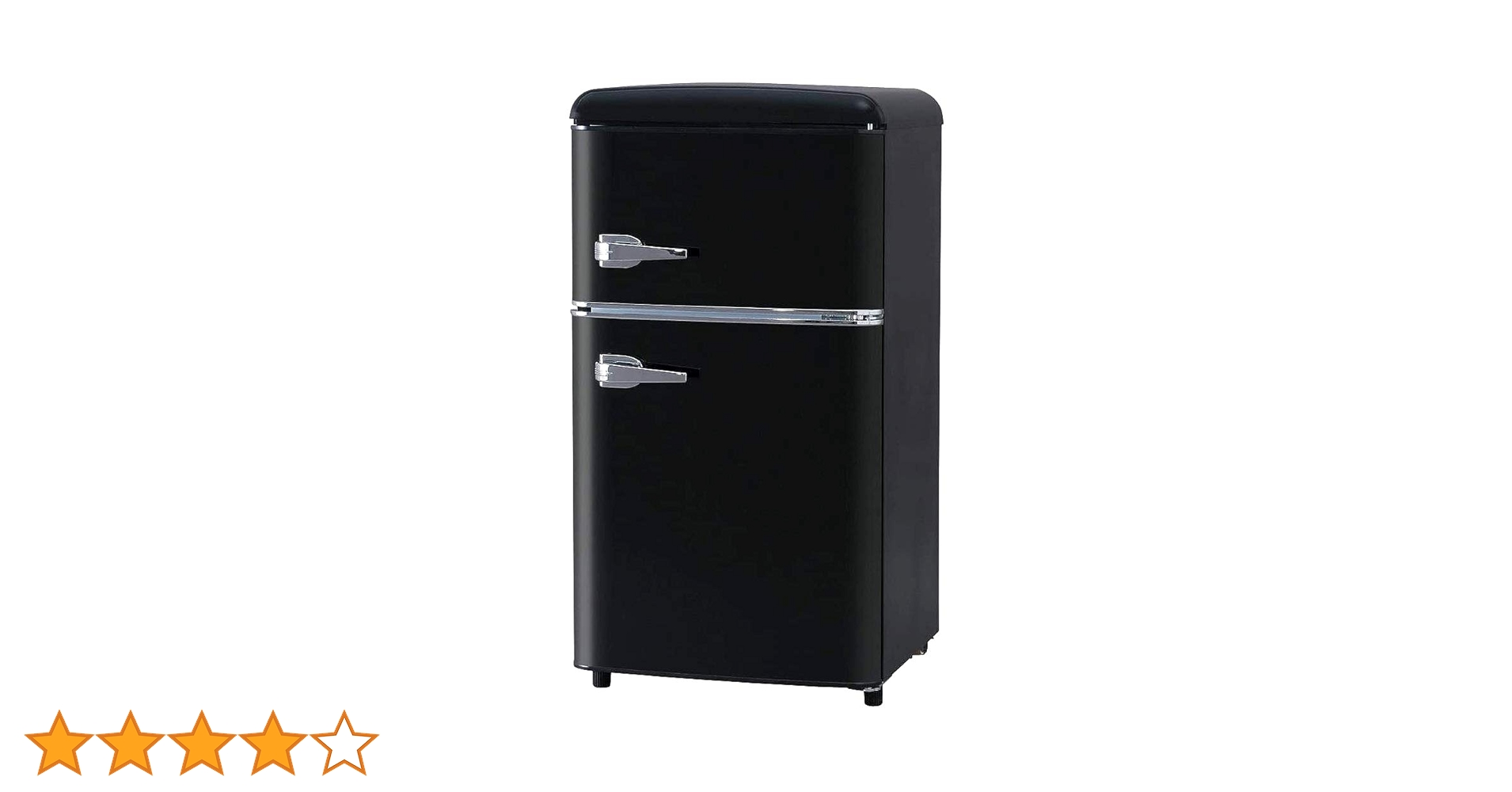 アイリスプラザ/レトロ冷蔵庫/ブラック/81L